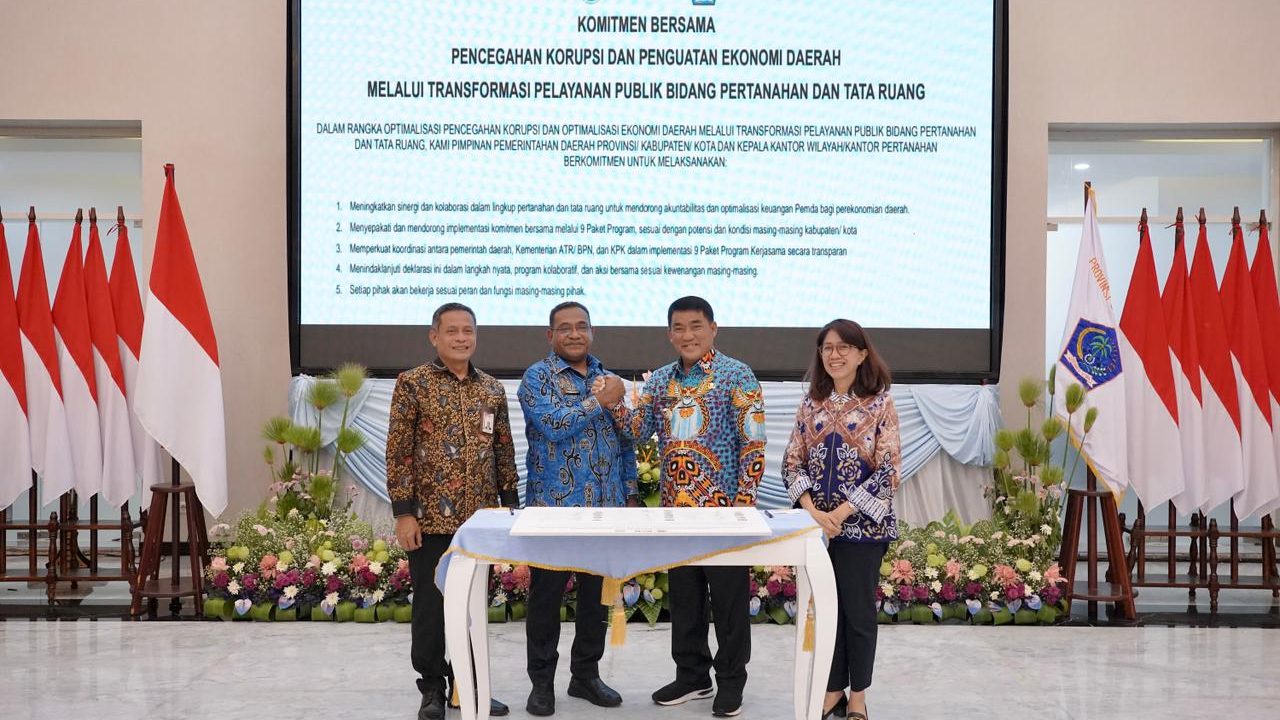 Kementerian ATR/BPN dan KPK Jadikan Sulut Lokasi Percontohan Transformasi Pelayanan Publik di Bidang Pertanahan